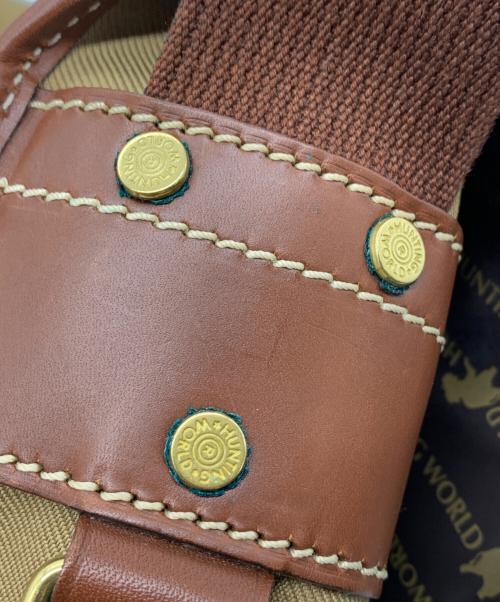 HUNTING WORLD（ハンティングワールド）HUNTING WORLD (ハンティングワールド) ショルダーバッグ カーキ×ブラウンの古着・服飾アイテム