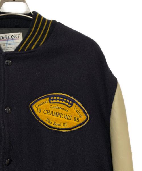 DeLong（デロング）DeLong (デロング) スタジャン ネイビー×ベージュ サイズ:46の古着・服飾アイテム