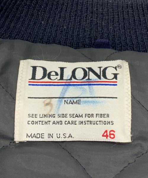DeLong（デロング）DeLong (デロング) スタジャン ネイビー×ベージュ サイズ:46の古着・服飾アイテム