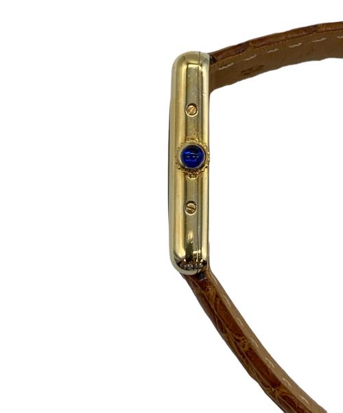 Cartier（カルティエ）Cartier (カルティエ) マストタンク ヴェルメイユ ベージュ×ゴールドの古着・服飾アイテム