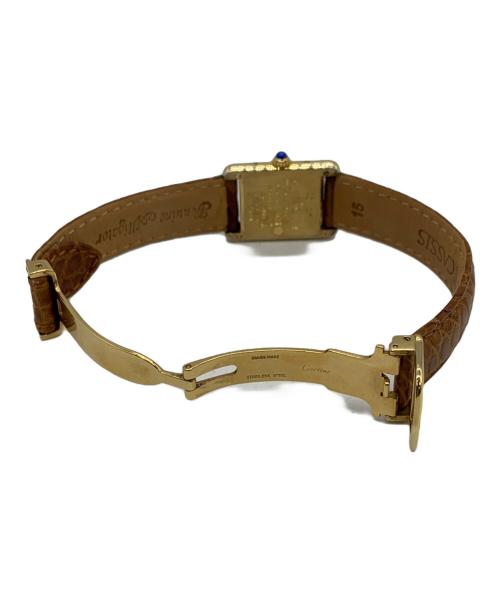 Cartier（カルティエ）Cartier (カルティエ) マストタンク ヴェルメイユ ベージュ×ゴールドの古着・服飾アイテム