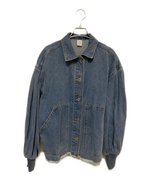 BEARDSLEY（ビアズリー）BEARDSLEY (ビアズリー) ソデパフカバーオール  ブルー サイズ:FREEの古着・服飾アイテム