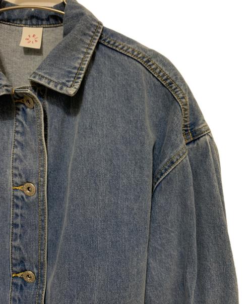 BEARDSLEY（ビアズリー）BEARDSLEY (ビアズリー) ソデパフカバーオール  ブルー サイズ:FREEの古着・服飾アイテム