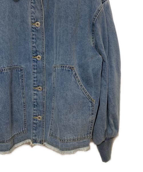 BEARDSLEY（ビアズリー）BEARDSLEY (ビアズリー) ソデパフカバーオール  ブルー サイズ:FREEの古着・服飾アイテム