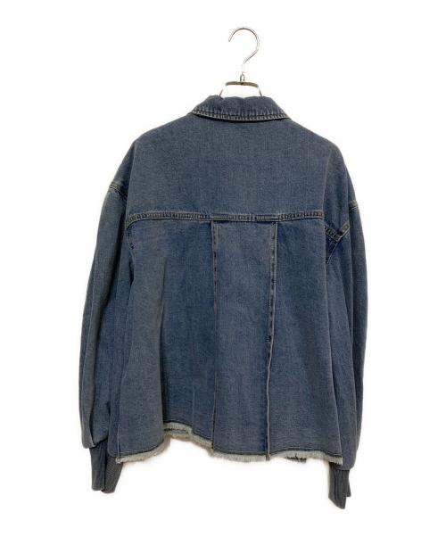 BEARDSLEY（ビアズリー）BEARDSLEY (ビアズリー) ソデパフカバーオール  ブルー サイズ:FREEの古着・服飾アイテム