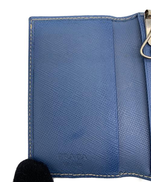 PRADA（プラダ）PRADA (プラダ) DEPOS SAFFIANOキーケース ブルーの古着・服飾アイテム