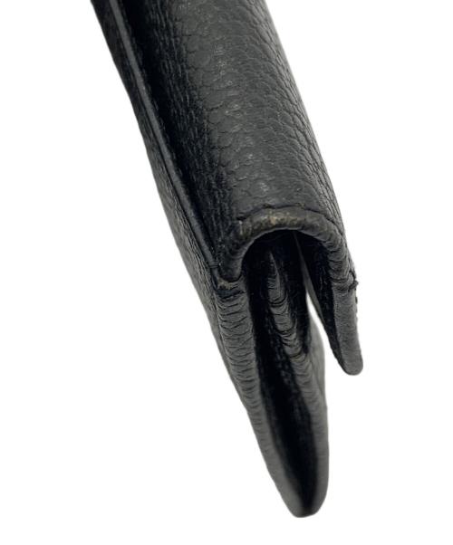 Christian Dior（クリスチャン ディオール）Christian Dior (クリスチャン ディオール) フラップ キャビアスキン ウォレット ブラックの古着・服飾アイテム