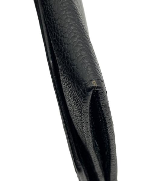 Christian Dior（クリスチャン ディオール）Christian Dior (クリスチャン ディオール) フラップ キャビアスキン ウォレット ブラックの古着・服飾アイテム