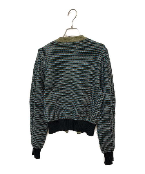 TOGA PULLA（トーガ プルラ）TOGA PULLA (トーガ プルラ) 編込みニット ブルー×ブラウン サイズ:36の古着・服飾アイテム