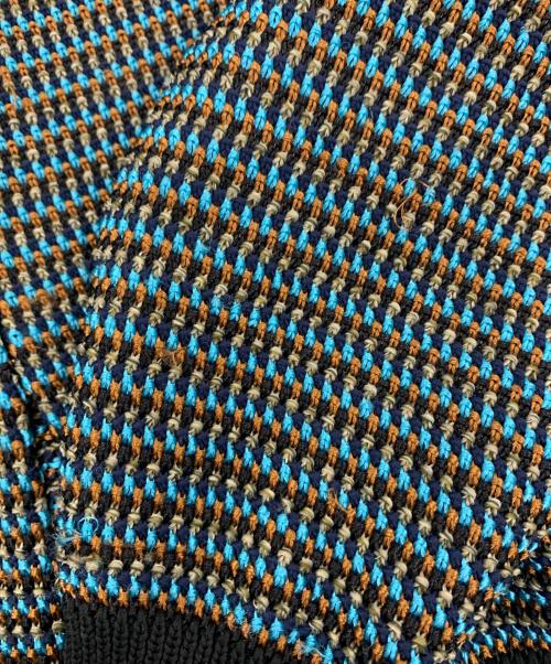 TOGA PULLA（トーガ プルラ）TOGA PULLA (トーガ プルラ) 編込みニット ブルー×ブラウン サイズ:36の古着・服飾アイテム