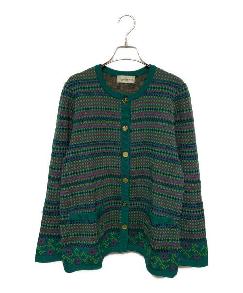 Yves Saint Laurent（イヴサンローラン）Yves Saint Laurent (イヴサンローラン) カーディガン グリーン サイズ:Ｌの古着・服飾アイテム
