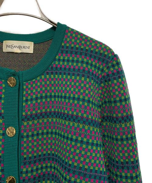 Yves Saint Laurent（イヴサンローラン）Yves Saint Laurent (イヴサンローラン) カーディガン グリーン サイズ:Ｌの古着・服飾アイテム