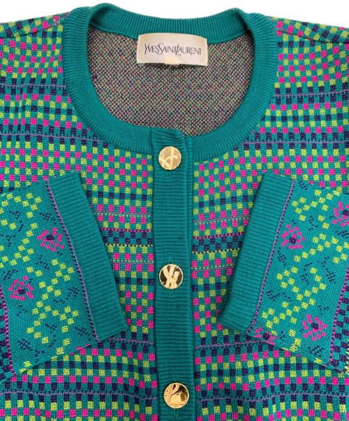 Yves Saint Laurent（イヴサンローラン）Yves Saint Laurent (イヴサンローラン) カーディガン グリーン サイズ:Ｌの古着・服飾アイテム