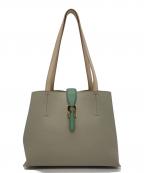 FURLAフルラ）の古着「SOFIA L TOTE」｜グリーン×ベージュ