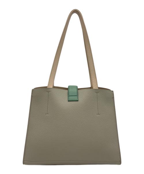 FURLA（フルラ）FURLA (フルラ) SOFIA L TOTE グリーン×ベージュの古着・服飾アイテム