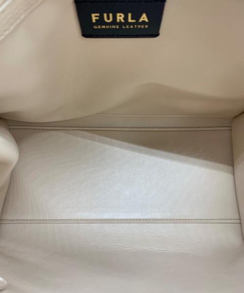 FURLA（フルラ）FURLA (フルラ) SOFIA L TOTE グリーン×ベージュの古着・服飾アイテム