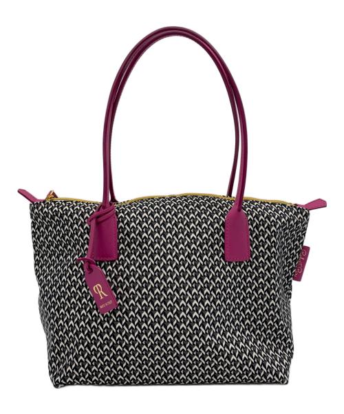 ROBERTA PIERI（ロベルタピエリ）ROBERTA PIERI (ロベルタピエリ) タタミ トートバッグ ブラック×ホワイト×パープルの古着・服飾アイテム