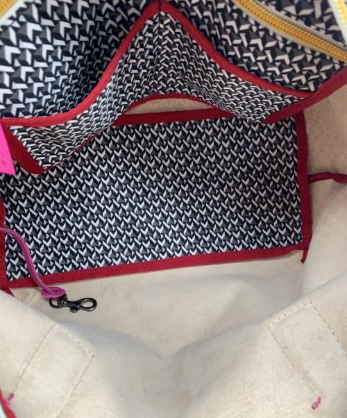 ROBERTA PIERI（ロベルタピエリ）ROBERTA PIERI (ロベルタピエリ) タタミ トートバッグ ブラック×ホワイト×パープルの古着・服飾アイテム