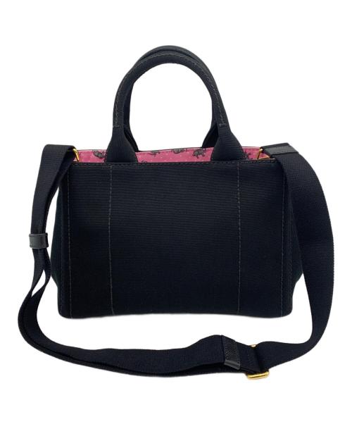 PRADA（プラダ）PRADA (プラダ) カナパS ブラック×ピンクの古着・服飾アイテム