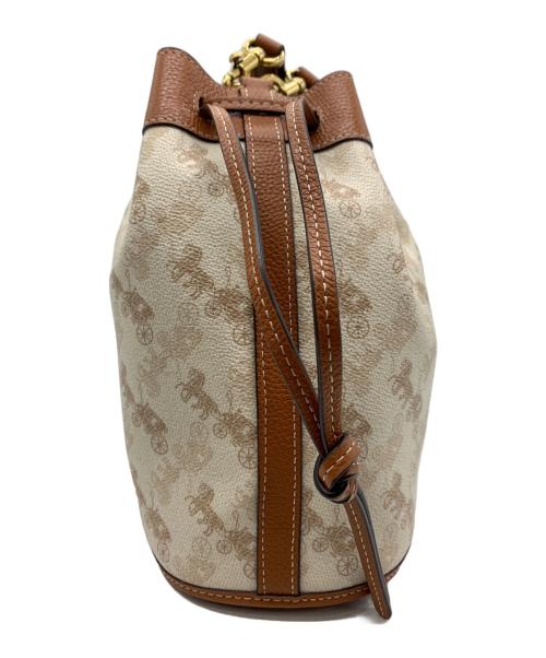 COACH（コーチ）COACH (コーチ) ホース アンド キャリッジ プリント 2WAYバッグ アイボリー×ブラウンの古着・服飾アイテム
