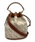 COACH（コーチ）の古着「ホース アンド キャリッジ プリント 2WAYバッグ」｜アイボリー×ブラウン