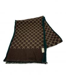 GUCCI（グッチ）の古着「マフラー」｜ブラウン×グリーン