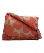 marimekkoマリメッコ）の古着「MESSENGER PILLOW」｜ピンク×ベージュ