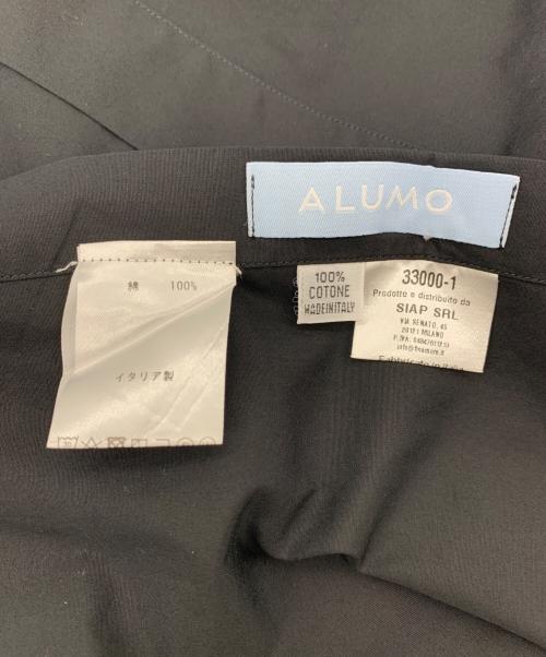 finamore（フィナモレ）Finamore (フィナモレ) ウォッシュドコットンポプリンホリゾンタルカラーシャツ ブラック サイズ:Ｍの古着・服飾アイテム