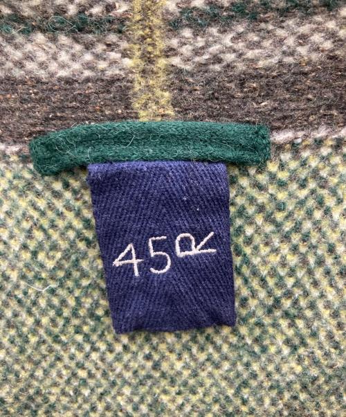 45rpm（45アールピーエム）45rpm (45アールピーエム) ショールカラーコート グレー×グリーン サイズ:4の古着・服飾アイテム
