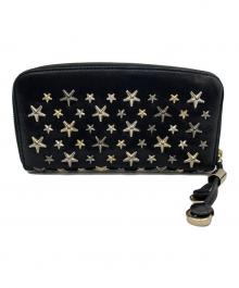 JIMMY CHOO（ジミーチュウ）の古着「ラウンドファスナー財布」｜ブラック