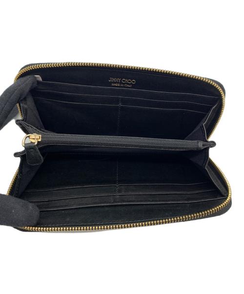 JIMMY CHOO（ジミーチュウ）JIMMY CHOO (ジミーチュウ) ラウンドファスナー財布 ブラックの古着・服飾アイテム