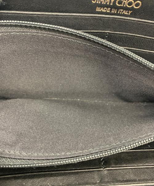 JIMMY CHOO（ジミーチュウ）JIMMY CHOO (ジミーチュウ) ラウンドファスナー財布 ブラックの古着・服飾アイテム