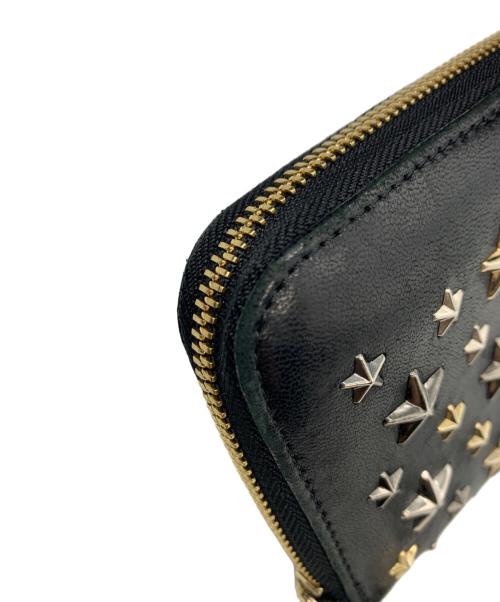 JIMMY CHOO（ジミーチュウ）JIMMY CHOO (ジミーチュウ) ラウンドファスナー財布 ブラックの古着・服飾アイテム
