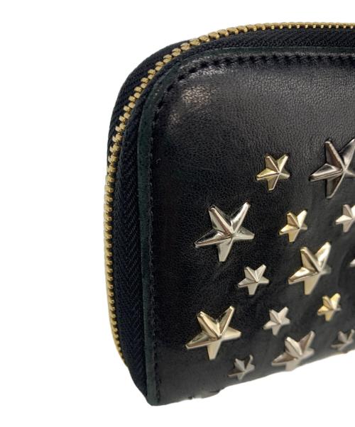 JIMMY CHOO（ジミーチュウ）JIMMY CHOO (ジミーチュウ) ラウンドファスナー財布 ブラックの古着・服飾アイテム