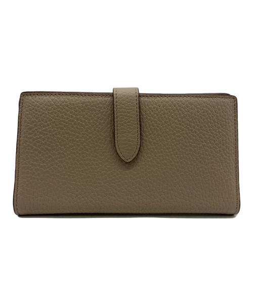 COCOCELUX GOLD（ココセリュックスゴールド）COCOCELUX GOLD (ココセリュックスゴールド) ヘラクレスGOLDシュリンク 長財布+フラグメントケース付 ベージュ×ブラウン バイカラーの古着・服飾アイテム