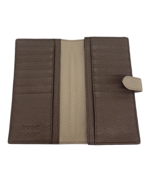COCOCELUX GOLD（ココセリュックスゴールド）COCOCELUX GOLD (ココセリュックスゴールド) ヘラクレスGOLDシュリンク 長財布+フラグメントケース付 ベージュ×ブラウン バイカラーの古着・服飾アイテム