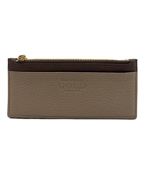COCOCELUX GOLD（ココセリュックスゴールド）COCOCELUX GOLD (ココセリュックスゴールド) ヘラクレスGOLDシュリンク 長財布+フラグメントケース付 ベージュ×ブラウン バイカラーの古着・服飾アイテム