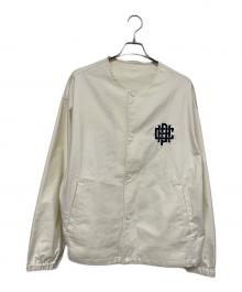 CAPTAINS HELM（キャプテンズヘルム）の古着「OVERLAP LOGO NO COLLAR JACKET」｜アイボリー×ブラック