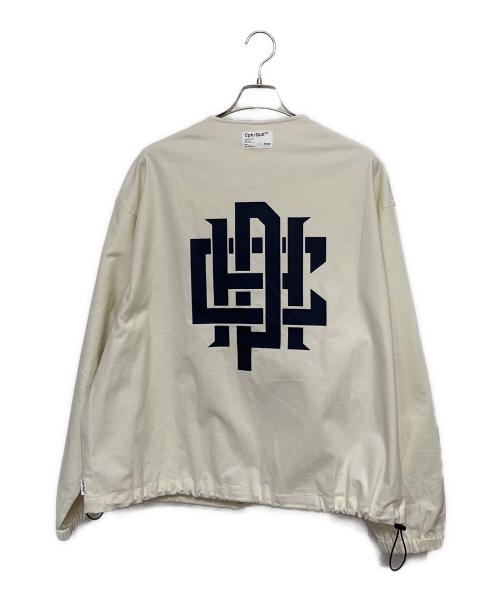 CAPTAINS HELM（キャプテンズヘルム）CAPTAINS HELM (キャプテンズヘルム) OVERLAP LOGO NO COLLAR JACKET アイボリー×ブラック サイズ:Ｌの古着・服飾アイテム