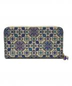 浅草文庫アサクサブンコ）の古着「ラウンドファスナー財布」｜花菱ブルー