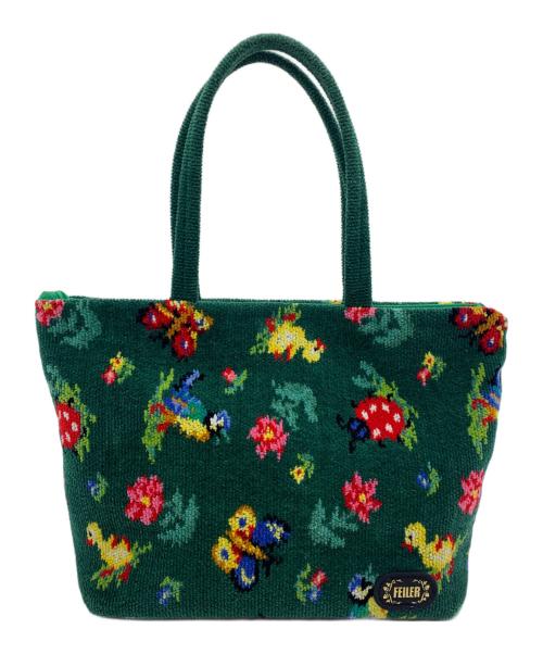 FEILER（フェイラー）FEILER (フェイラー) ハイジ ニューオータニ トートバッグ グリーンの古着・服飾アイテム