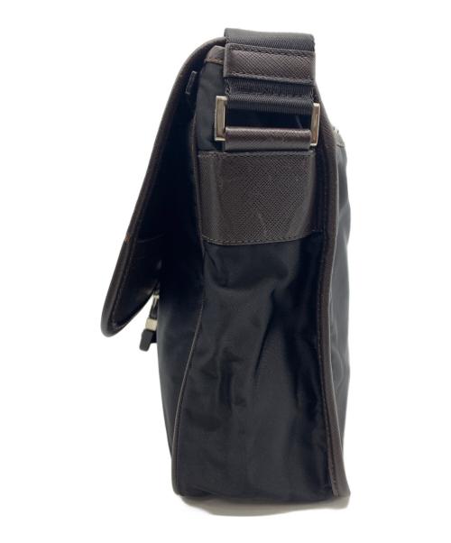 PRADA（プラダ）PRADA (プラダ) ショルダーバッグ ブラック×ブラウンの古着・服飾アイテム