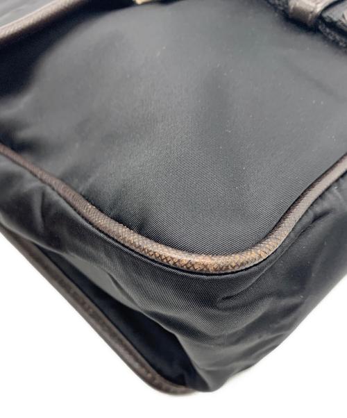 PRADA（プラダ）PRADA (プラダ) ショルダーバッグ ブラック×ブラウンの古着・服飾アイテム