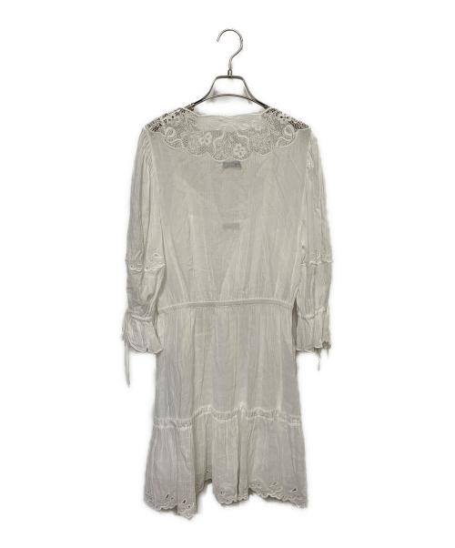 COACH（コーチ）COACH (コーチ) 長袖ワンピース ホワイト サイズ:2の古着・服飾アイテム
