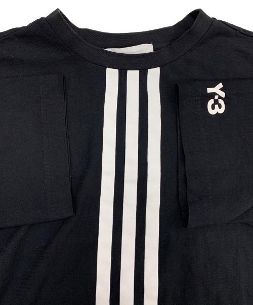 Y-3（ワイスリー）Y-3 (ワイスリー) M CH1 SS TEE - CF STRIPES ブラック×ホワイト サイズ:XSの古着・服飾アイテム