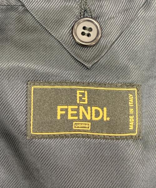 FENDI（フェンディ）FENDI (フェンディ) カシミア混ステンカラーコート ブラック サイズ:表記無しの古着・服飾アイテム