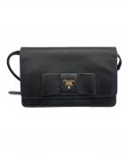 PRADAプラダ）の古着「ショルダーウォレット」｜ブラック