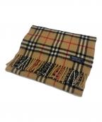 Burberry'sバーバリー）の古着「カシミアマフラー」｜ベージュ×イエロー