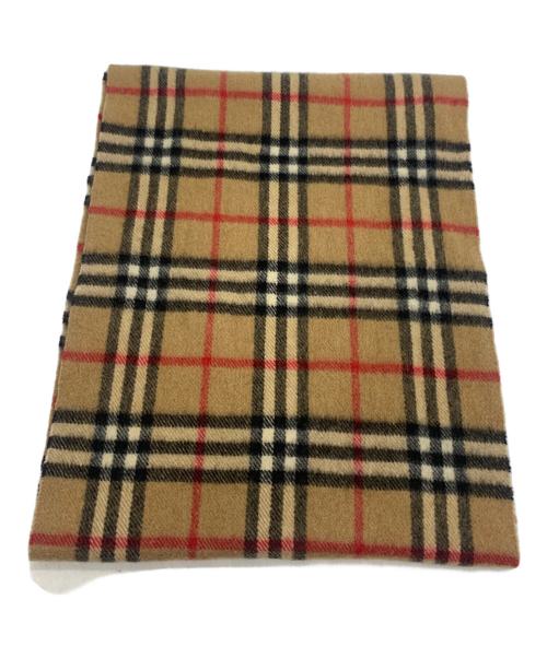 Burberry's（バーバリー）Burberry's (バーバリー) カシミアマフラー ベージュ×イエローの古着・服飾アイテム