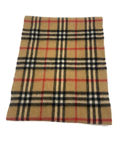 Burberry's（バーバリー）Burberry's (バーバリー) カシミアマフラー ベージュ×イエローの古着・服飾アイテム